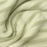Light Cream Horizontal-Stripe French Terry, Cotton — photo 2