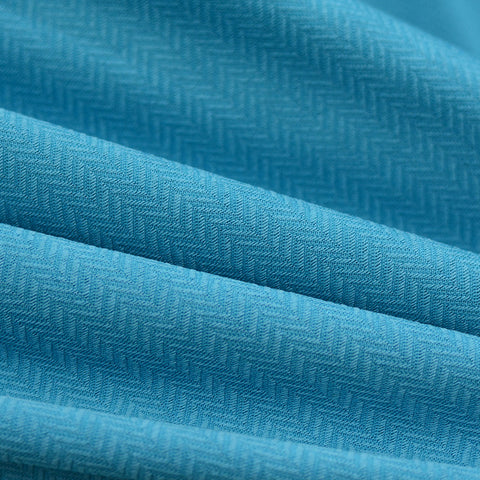 Teal Herringbone Jersey Knit, Polyester