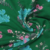 Blue Bold-Floral Jersey Knit, Cotton — photo 2