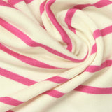 Pink Horizontal-Stripe French Terry, Viscose — photo 2