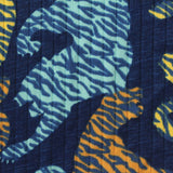 Blue Abstract Rib Knit, Polyester — photo 2