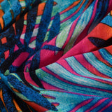 Blue Tropical-Palm Knit, Viscose — photo 2