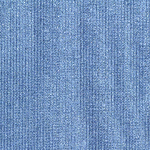 Light Blue Marl Rib Knit, Polyester, 170 gsm