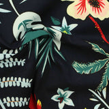 Green Tropical-Floral Poplin, Cotton — photo 2
