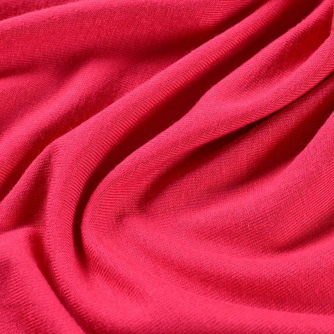 Viscose Stretch Jersey Knit Fabric, 210 gsm, 160 cm — Red, ref EF-2774