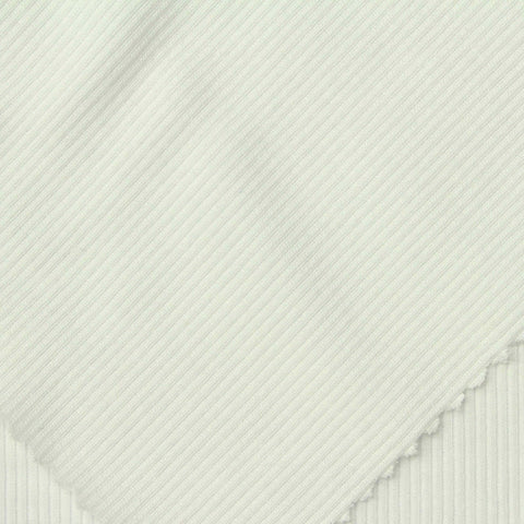Cotton Polyester Stretch Rib Knit Fabric, 230 gsm, 150 cm — Beige