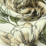 Cream Floral Woven, Polyester — photo 2
