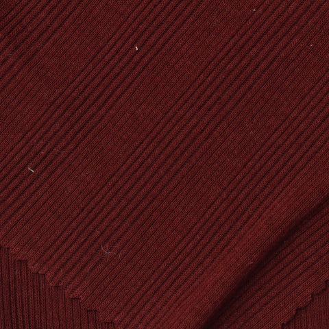 Cotton Stretch Rib Knit Fabric, 180 gsm, 175 cm — Red