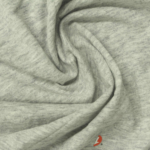 Light Grey Marl Jersey Knit, Cotton, 220 gsm
