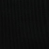 Viscose Stretch Rib Knit Fabric, 225 gsm, 150 cm — Black — photo 2