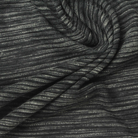 Dark Grey Marl Jersey Knit, Poly-Viscose, 180 gsm, 168 cm