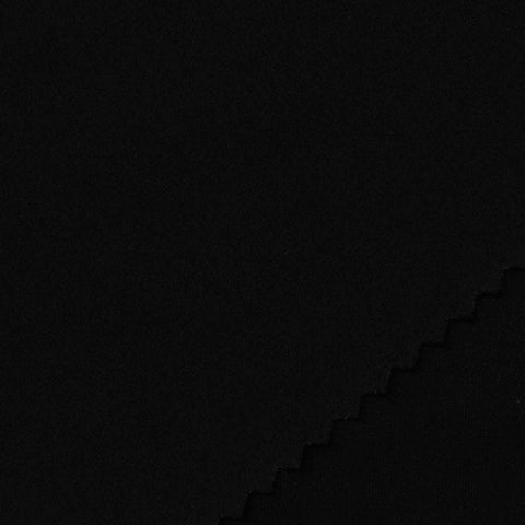 Polyester Stretch Sateen Fabric, 240 gsm, 150 cm — Black