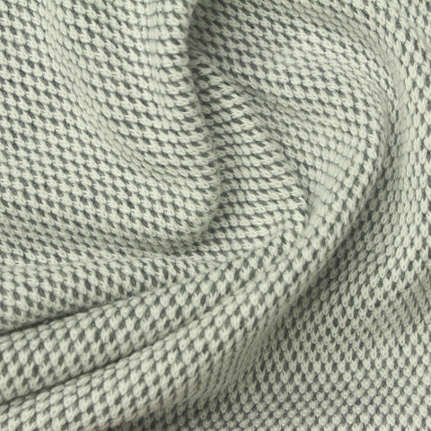 Jacquard Brushed Cotton Polyester Piqué Knit Fabric, 265 gsm, 155 cm — Beige