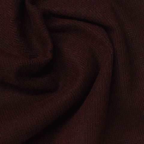 Dark Burgundy Marl Rib Knit, Poly-Viscose