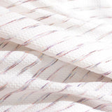 White Horizontal-Stripe Jacquard, Poly-Viscose — photo 2