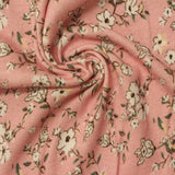 White Floral Rib Knit, Cotton — photo 2