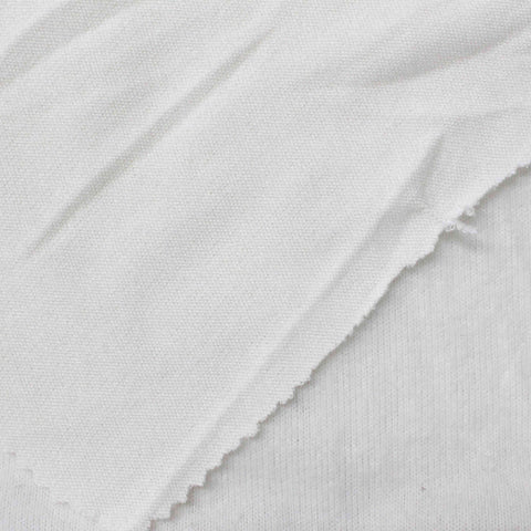 Brushed Viscose Polyester Stretch Jersey Knit Fabric, 195 gsm, 170 cm — White