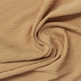 Beige Horizontal-Band Interlock Knit, Polyester — photo 2