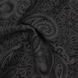 Dark Grey Paisley Woven, Poly-Viscose — photo 2