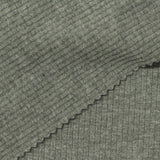Grey Marl Rib Knit, Poly-Cotton — photo 2