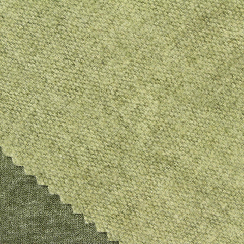 Heathered Green Marl French Terry, Poly-Viscose, 200 gsm