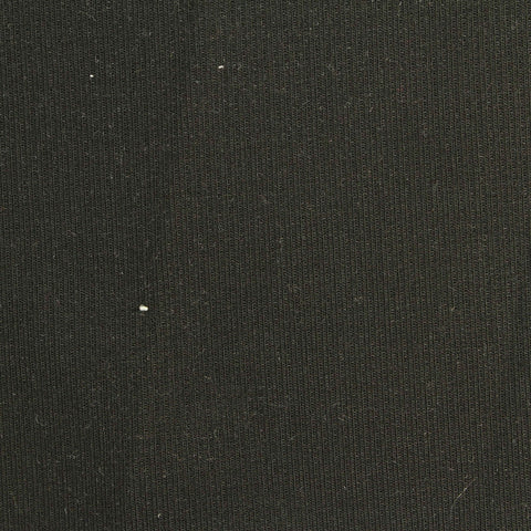 Polyester Viscose Stretch Rib Knit Fabric, 260 gsm, 160 cm — Black