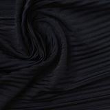 Polyester Stretch Crepe Fabric, 190 gsm, 160 cm — Black — photo 2