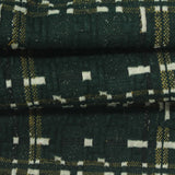 Dark Green Plaid Interlock Knit, Polyester — photo 2