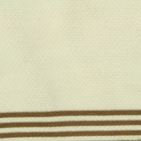 Brown Horizontal-Stripe Knit, Cotton-Poly