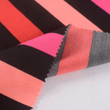Black Horizontal-Stripe Ponte Knit — photo 2