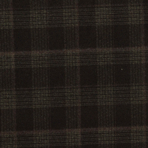 Dark Brown Check Woven, Poly-Viscose