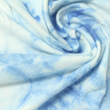 Blue Tie-Dye Jersey Knit, Poly-Viscose — photo 2