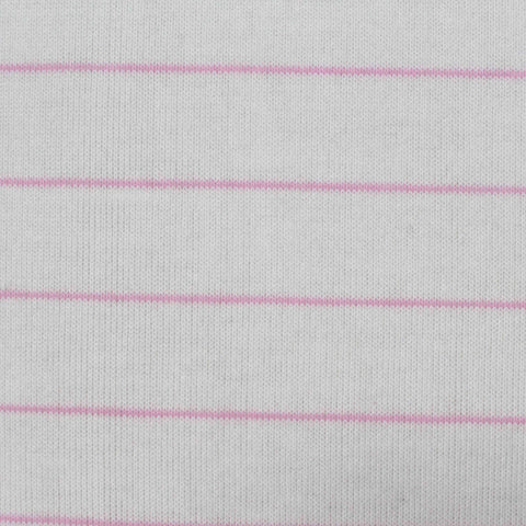 Pink Horizontal-Stripe Chunky Knit, 185 gsm