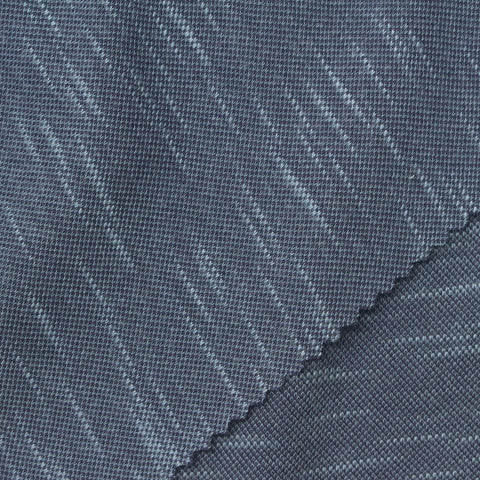Blue Marl Piqué Knit, Viscose-Poly
