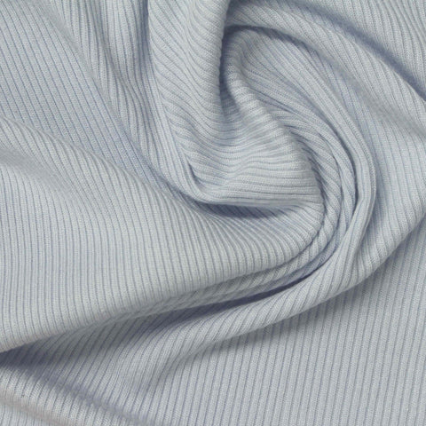 Light Blue Ribbed Rib Knit, Viscose