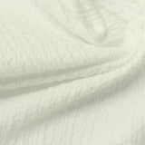 White Vertical-Zigzag Warp Knit, Polyester — photo 2