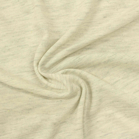 Heathered Cream Marl Jersey Knit, Polyester