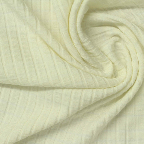 Striped Viscose Stretch Rib Knit Fabric, 260 gsm, 130 cm — Green