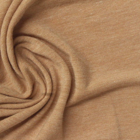 Dark Brown Marl Jersey Knit, Poly-Viscose, 150 gsm