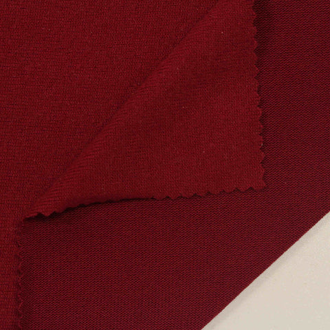 Brushed Polyester Stretch Chunky Knit Fabric, 195 gsm, 143 cm — Red