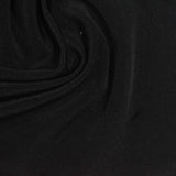 Acetate Polyester Stretch Scuba Knit Fabric, 250 gsm, 140 cm — Black — photo 2