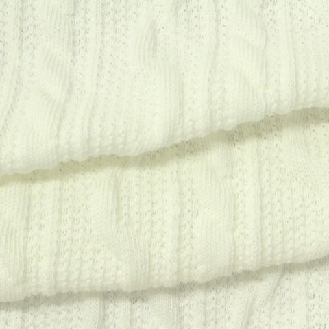 Cream Tone-on-Tone Jersey Knit, Cotton-Poly, 325 gsm