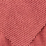 Polyester Viscose Stretch Rib Knit Fabric, 220 gsm — Red — photo 2