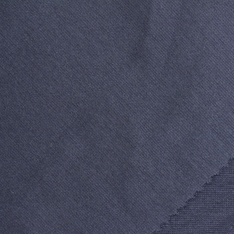Cotton Nylon Stretch Ponte Knit Fabric, 250 gsm, 160 cm — Navy