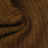Jacquard Acrylic Polyester Blend Pointelle Knit Fabric, 350 gsm, 145 cm — Brown — photo 2