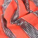 Orange Stripes Chunky Knit, Polyester — photo 2