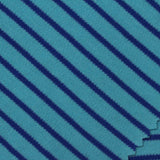 Light Blue Horizontal-Stripe Interlock Knit, Cotton — photo 2