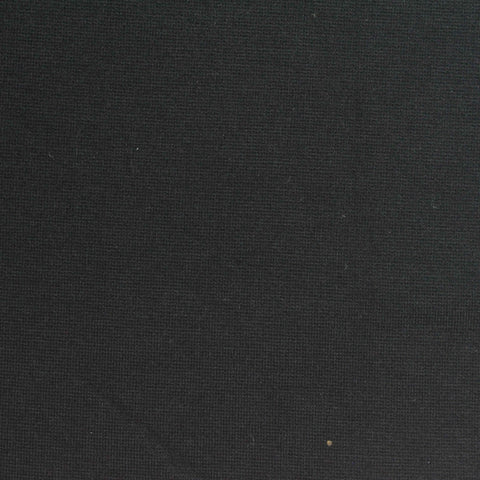 Cotton Polyester Stretch Ponte Knit Fabric, 350 gsm, 170 cm — Black