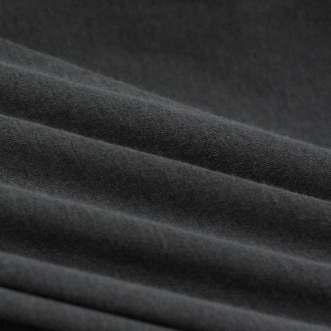 Brushed Polyester Cotton Blend Jersey Knit Fabric, 125 gsm — Grey
