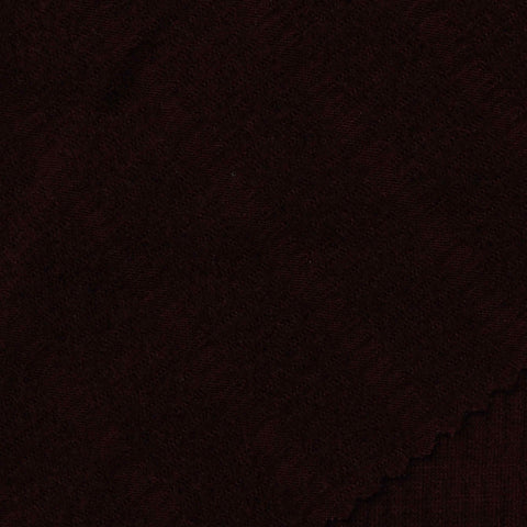 Dark Burgundy Ribbed Rib Knit, Poly-Viscose